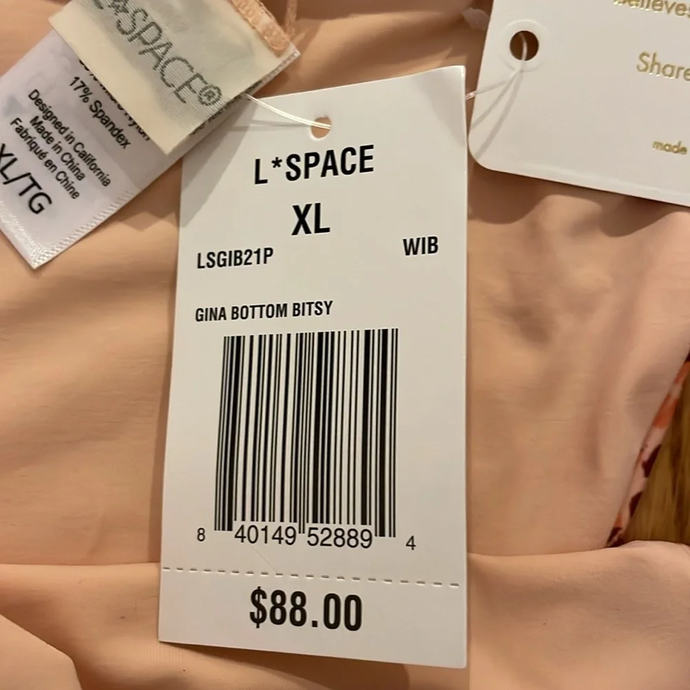 l*space Gina Bitsy Bikini Swim Bottom‎ in Wild Bunch XL